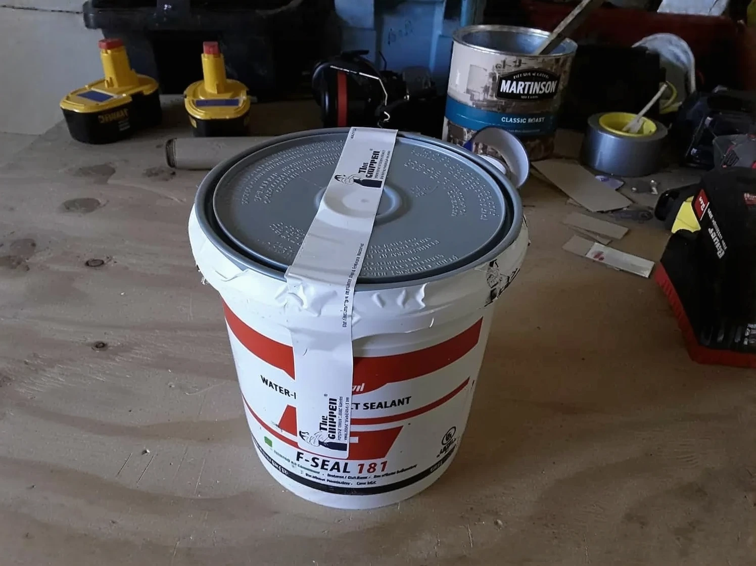 Customer photo of duct mastic sealant application on HVAC ductwork joint