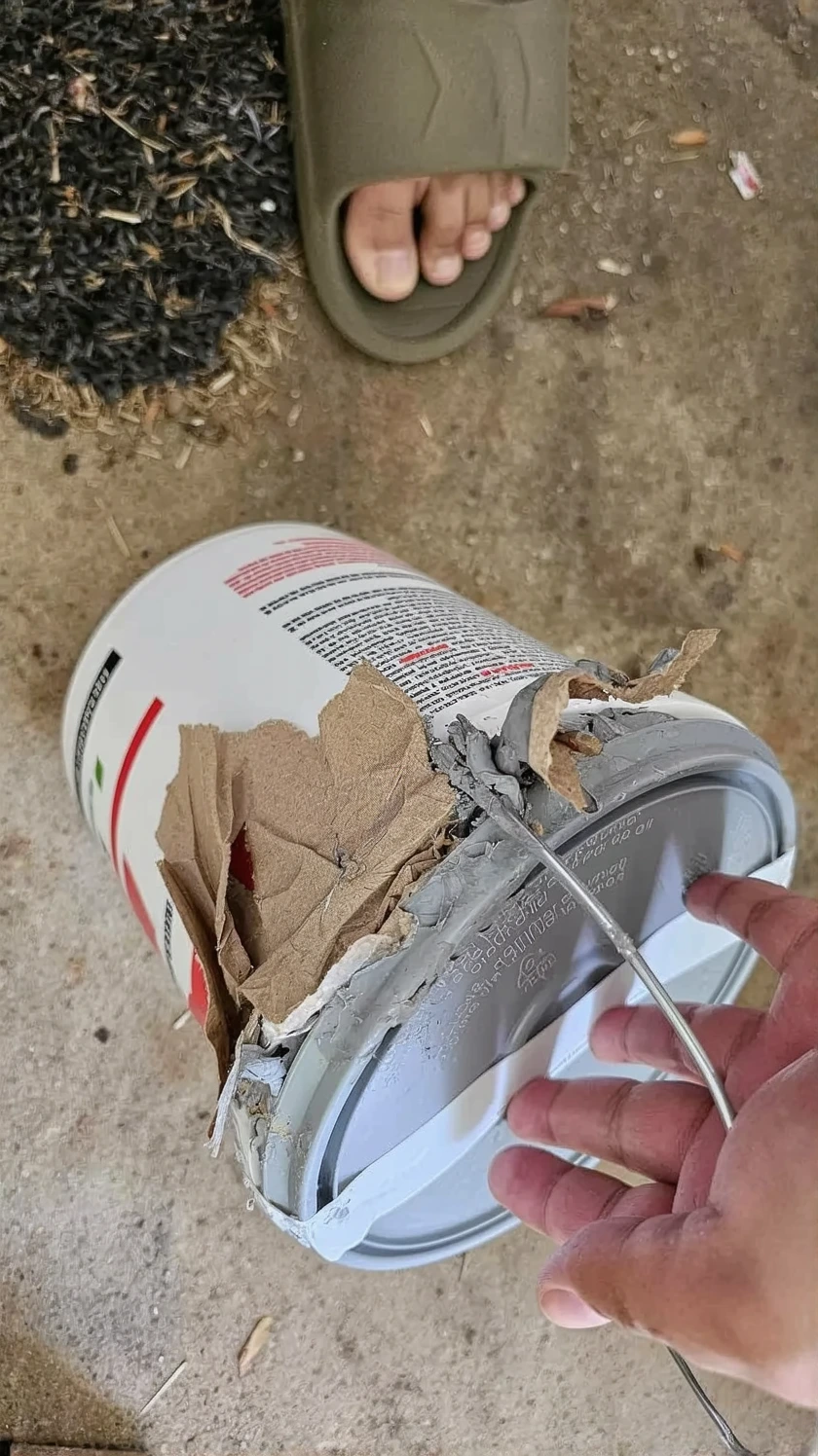 Customer photo of mastic sealant application on HVAC ductwork seams