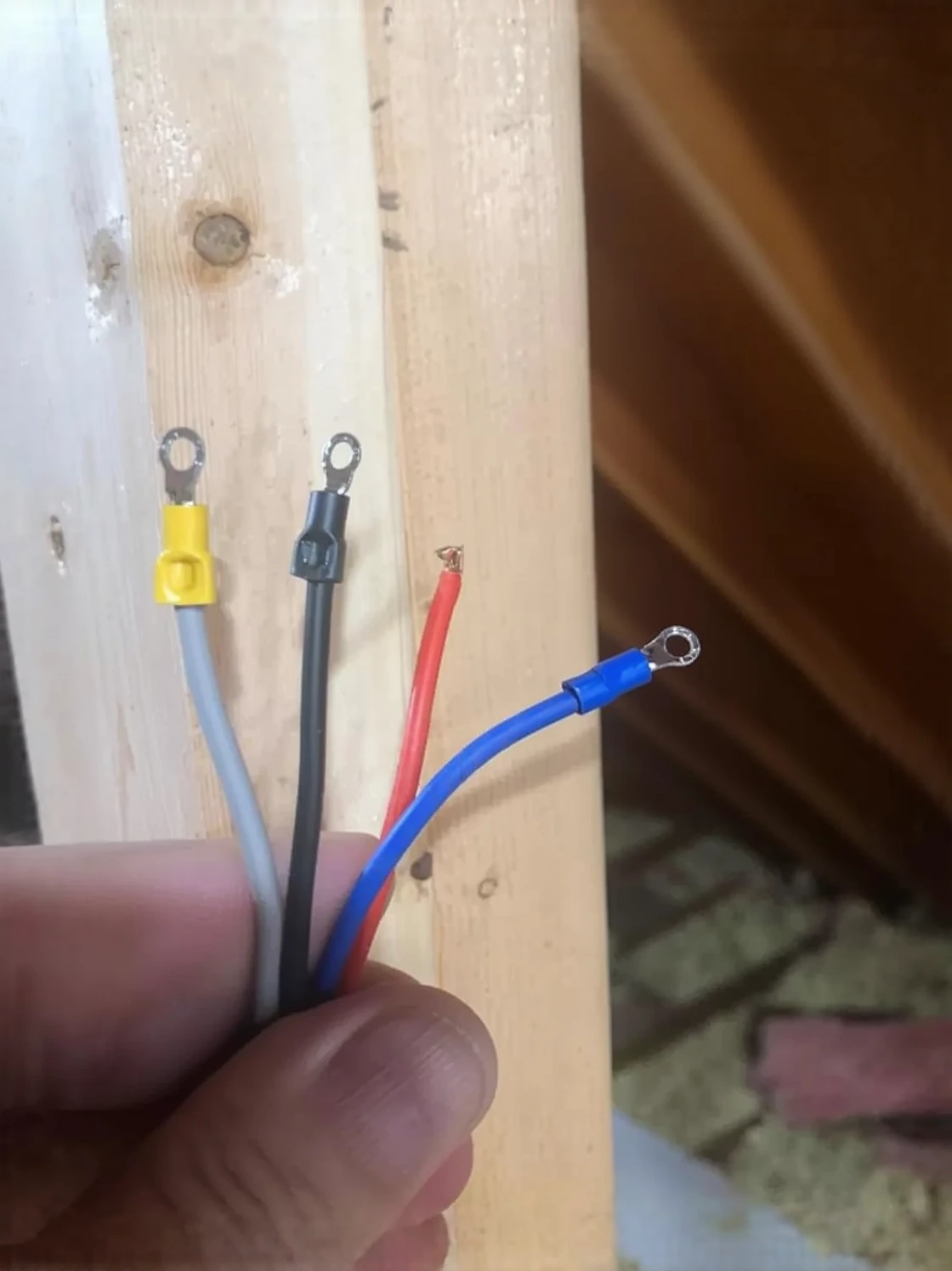 Customer photo of mini split indoor unit mounted on bedroom wall during installation
