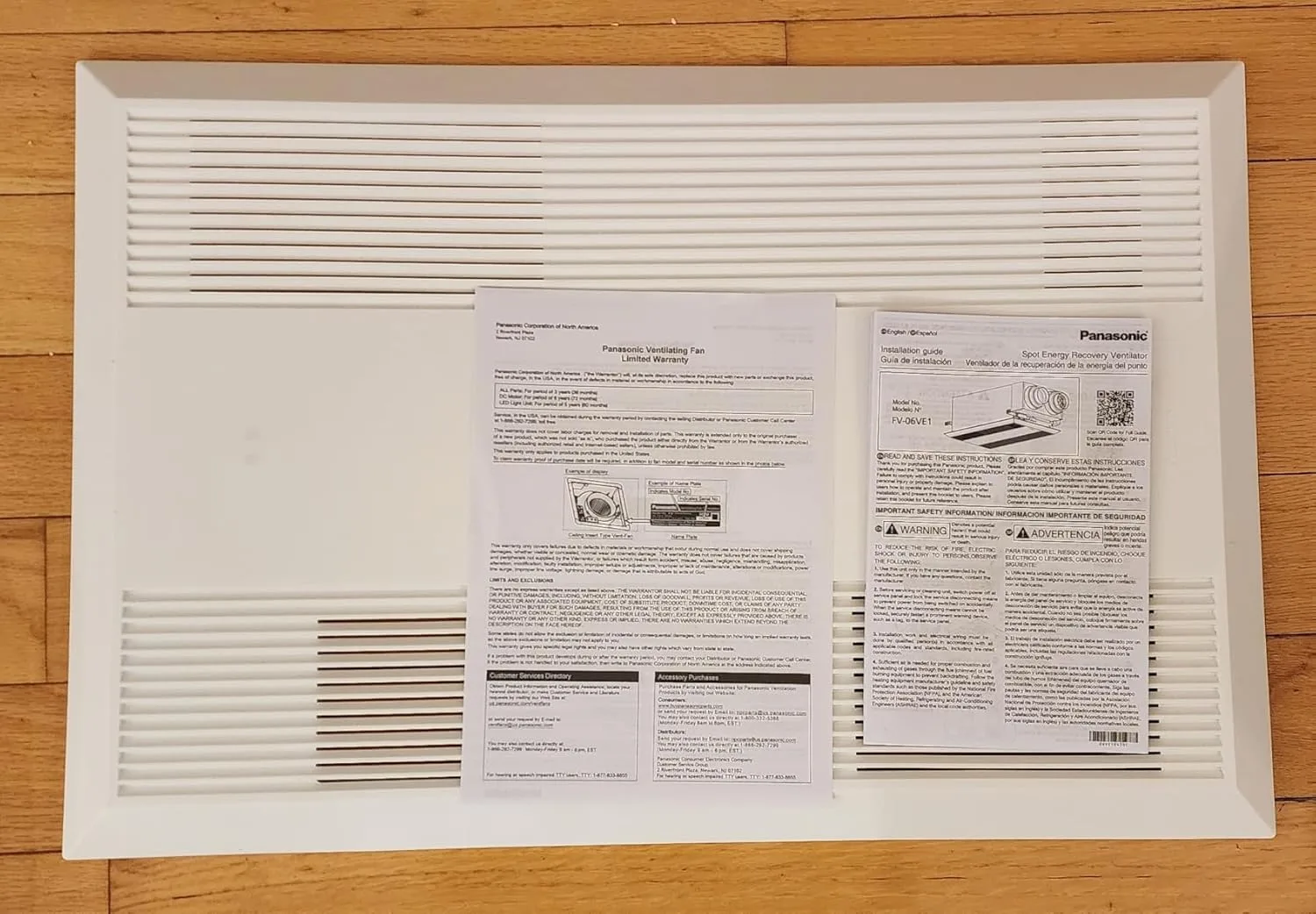 Customer photo of ERV ventilation system unit installed in home